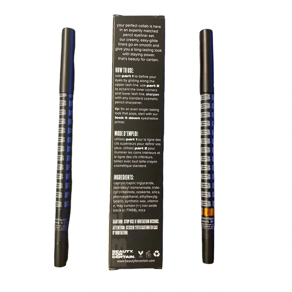 Beauty For Certain Perfect Collab|Eyeliner Duo: Navy + Bronze .03 OZ/10g x 2